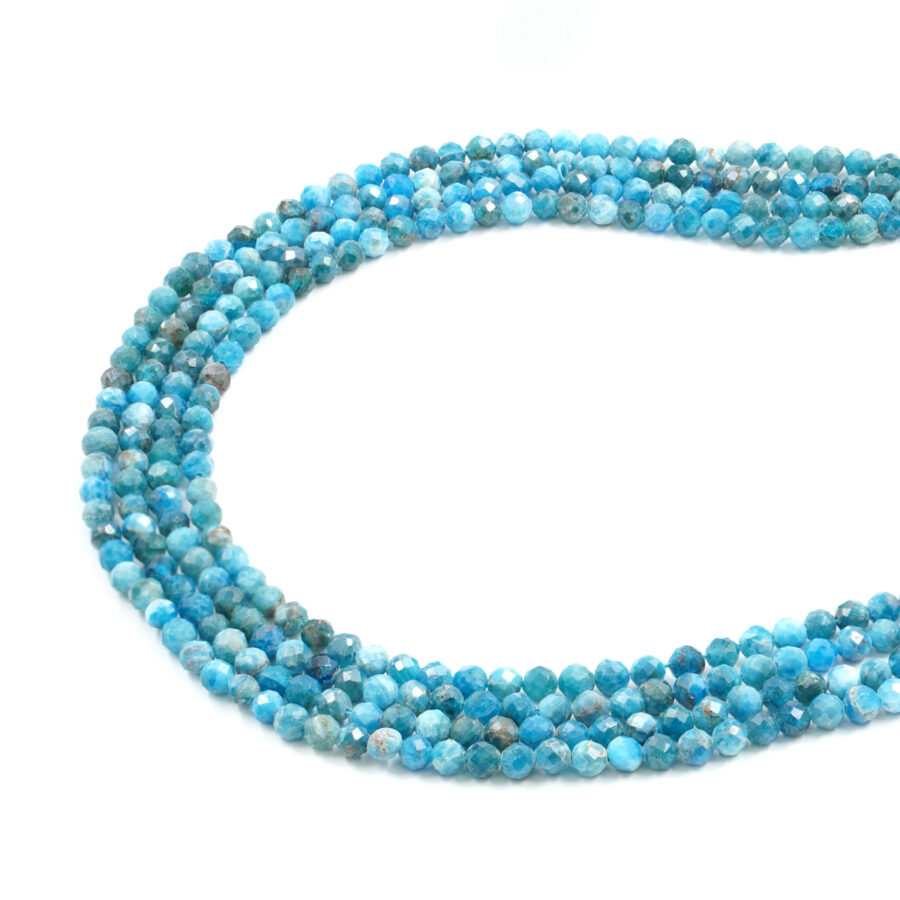 Apatite fili tondi sfaccettati 4mm