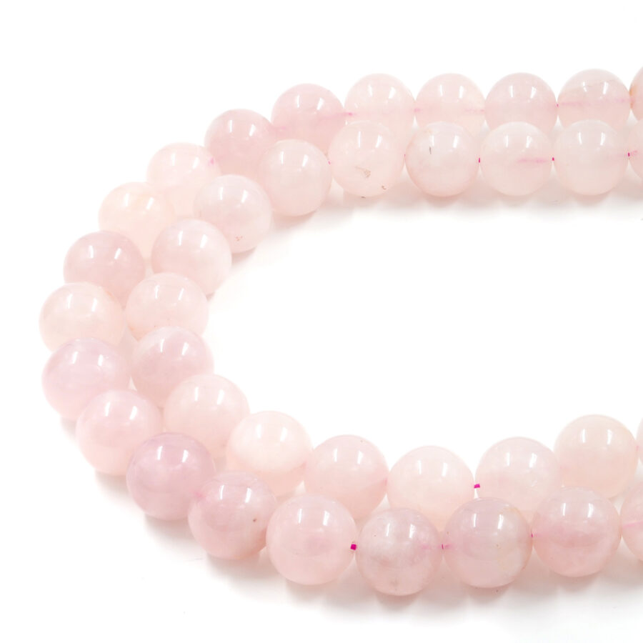 Quarzo rosa fili tondi 10mm a 18mm - immagine 3