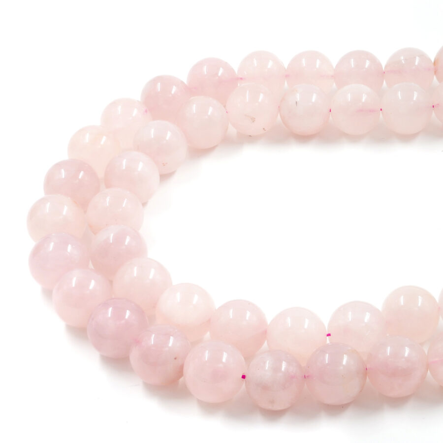 Quarzo rosa fili tondi 10mm a 18mm