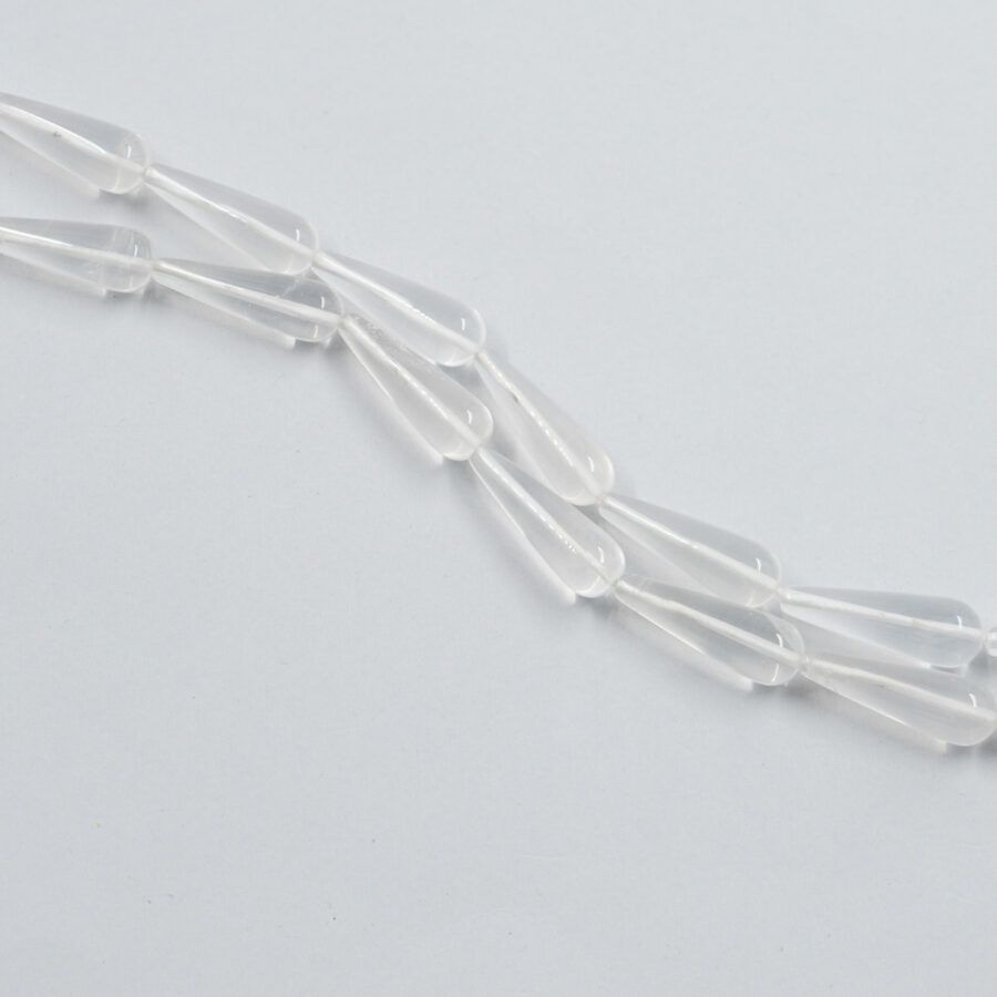 Quarzo Ialino fili gocce 30x10mm