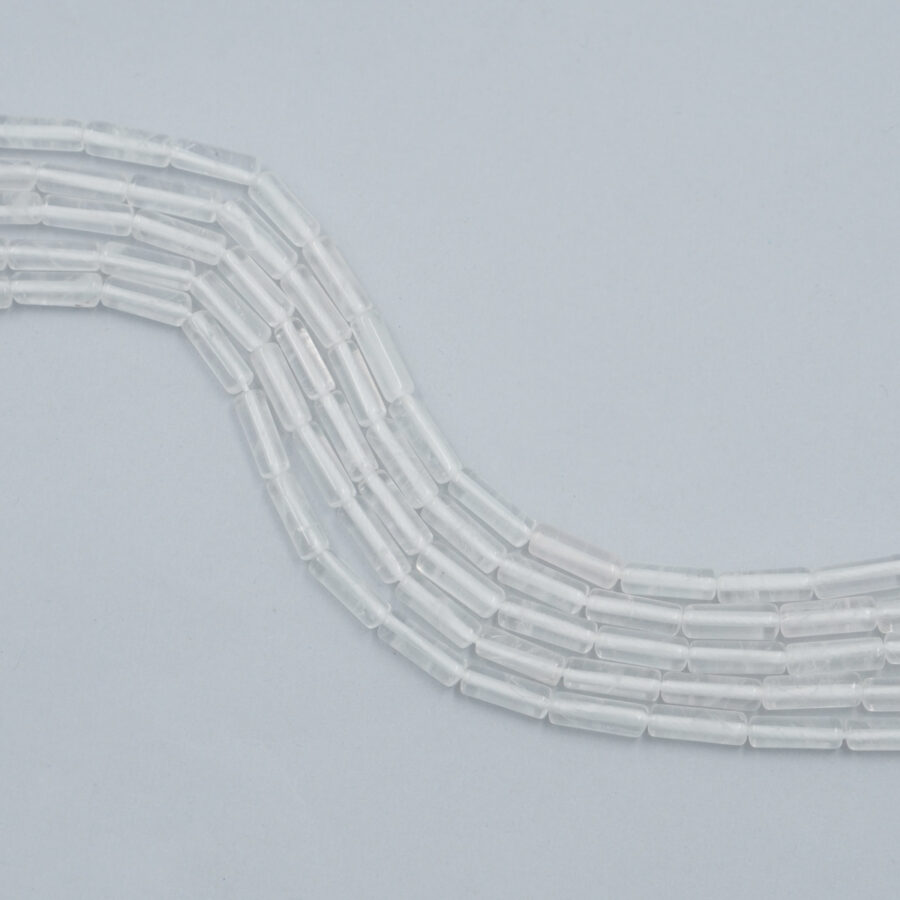 Quarzo Ialino fili cilindri 4x12mm