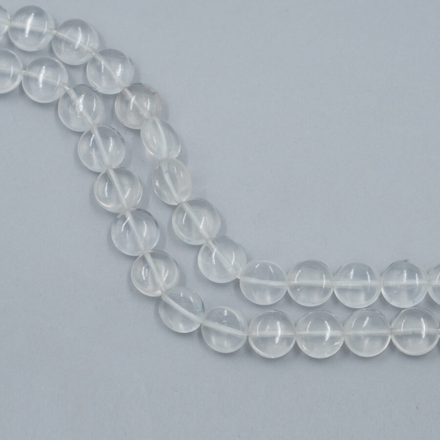 Quarzo Ialino fili monete 12mm