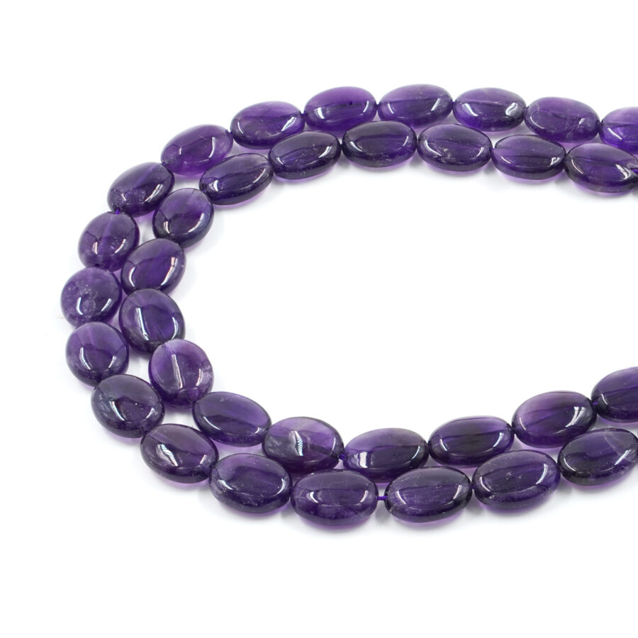 Ametista fili ovali piatti 16x12mm