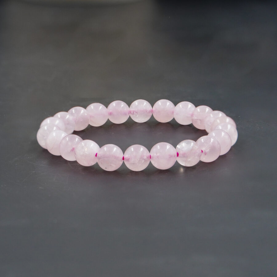 Bracciale elastico Quarzo Rosa 8mm
