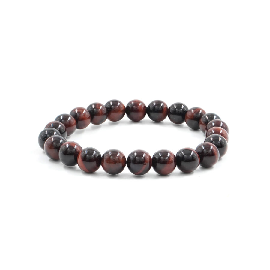 Bracciale elastico Occhio di Tigre Rosso 6mm