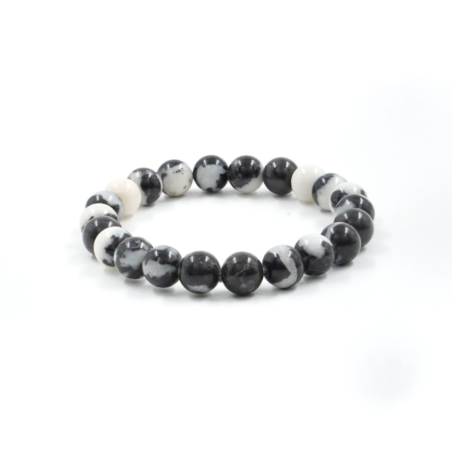 Bracciale elastico Diaspro Zebra 6mm