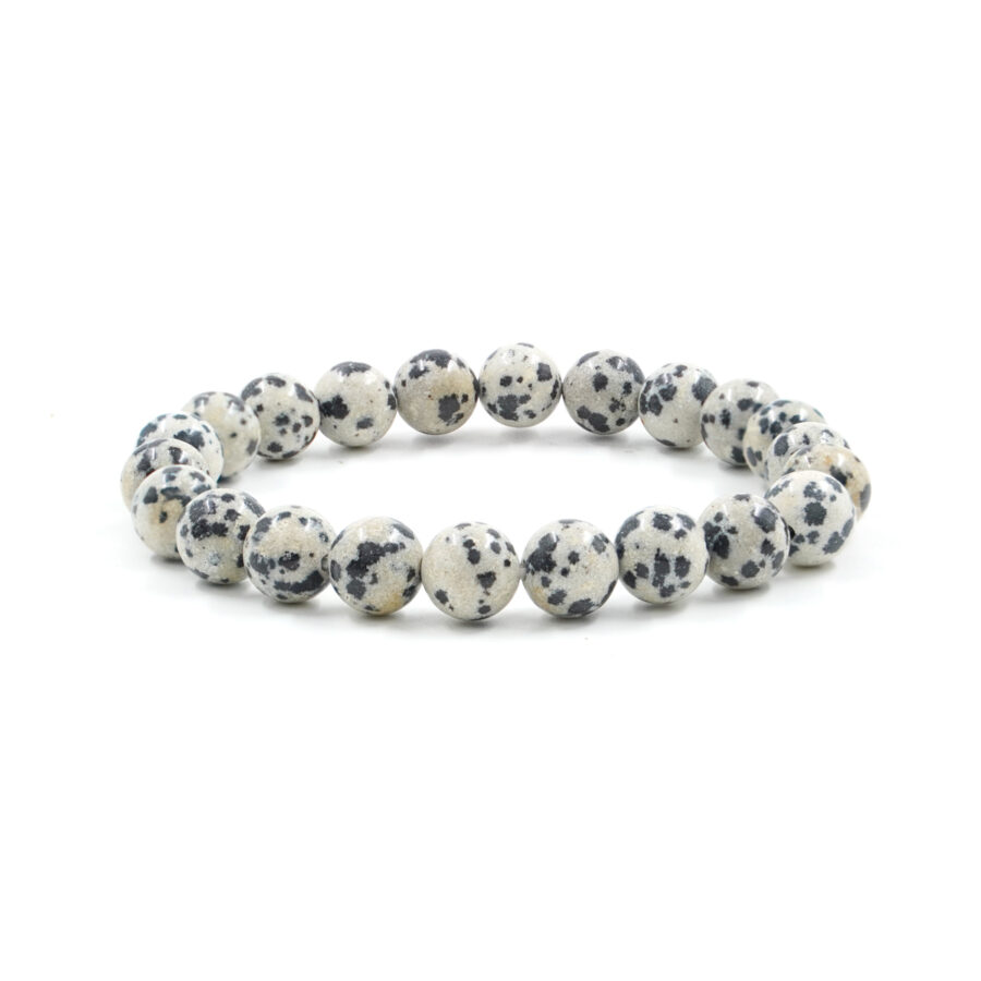 Bracciale elastico Diaspro Dalmatite 6mm