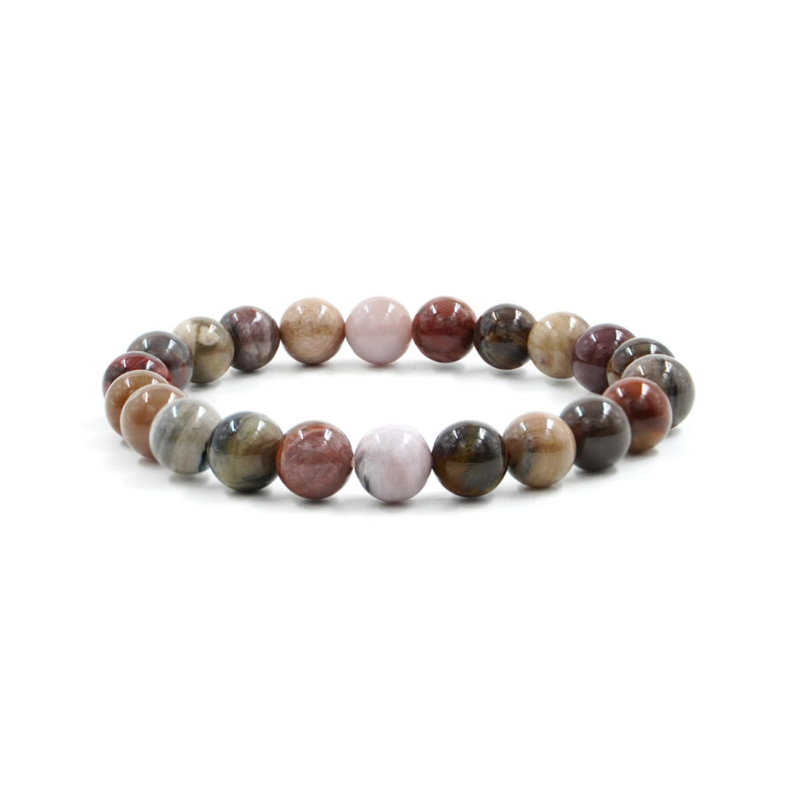 Bracciale elastico Wood Opalite 8mm