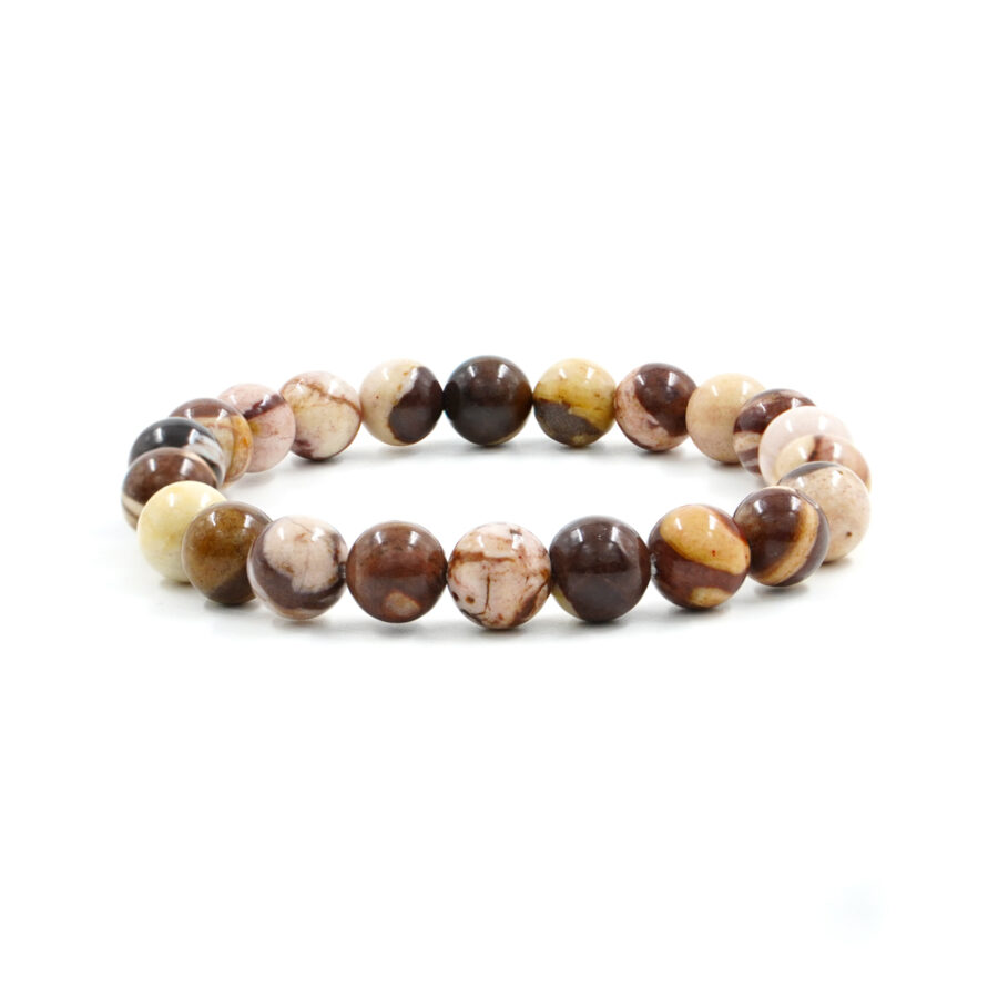 Bracciale elastico Wood Jasper 6mm