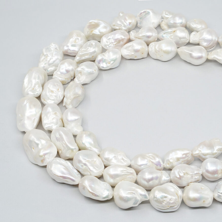 Perle d'Acqua Dolce fili barocco con nucleo 15-18mm – peso 75-85gr