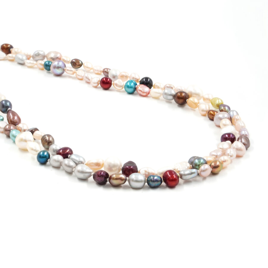 Collane con perle multicolore – Lunghezza 120cm