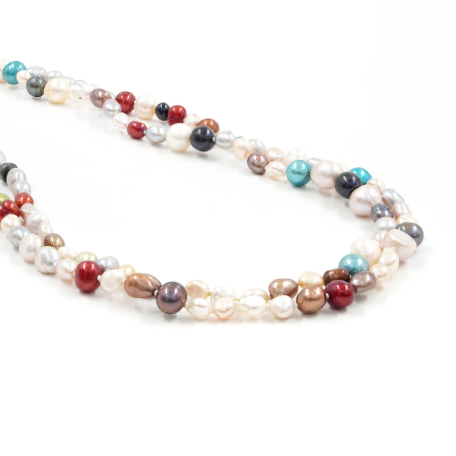 Collane con perle multicolore – Lunghezza 120cm - immagine 2