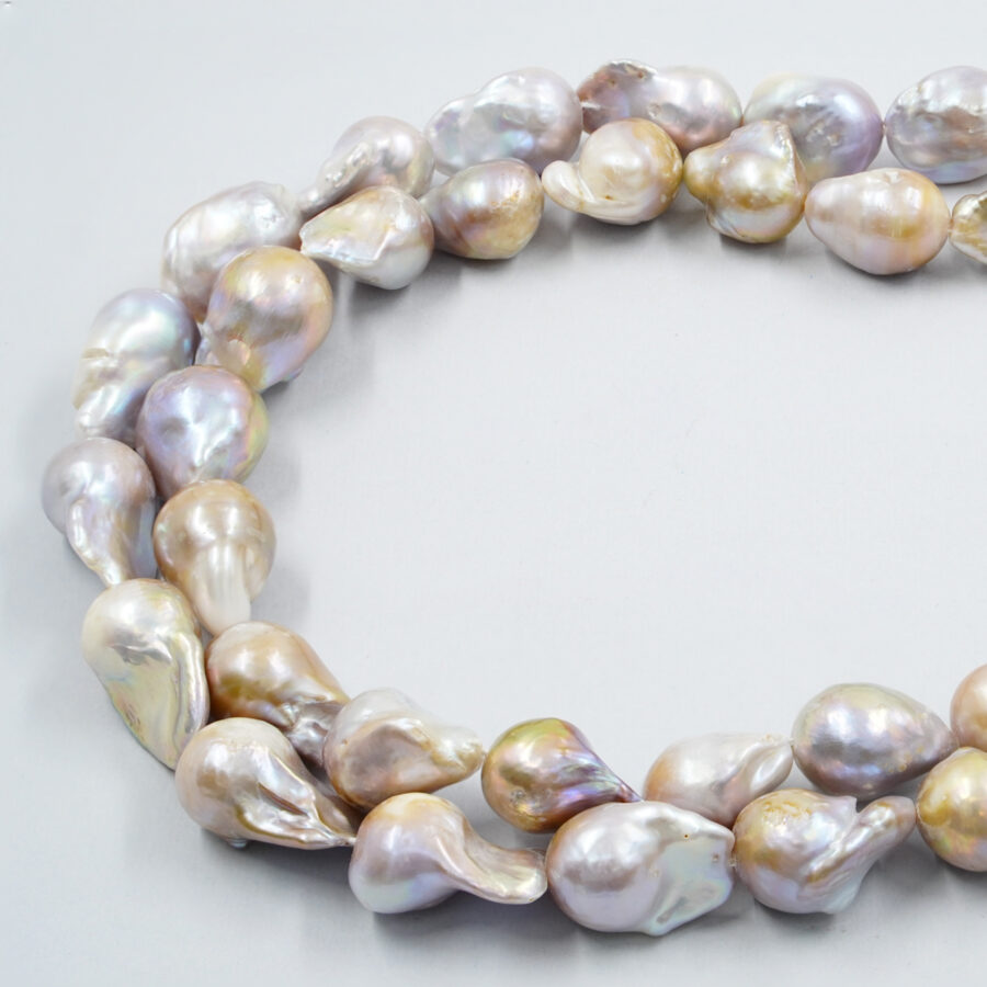 Perle d'Acqua Dolce fili barocco con nucleo 13-14mm - peso 85/90gr – Colore Naturale