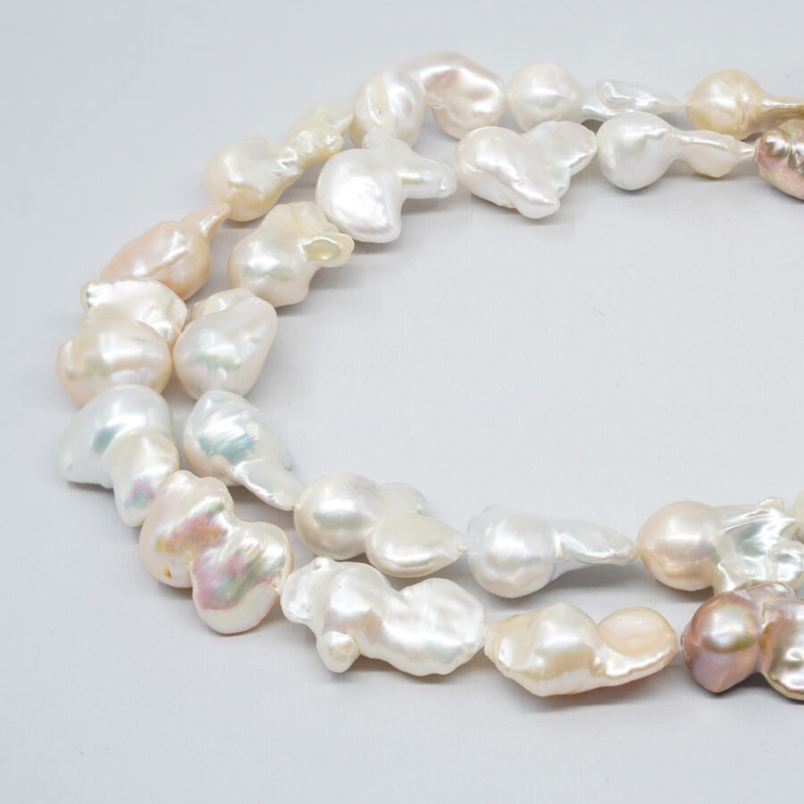 Perle d'Acqua Dolce fili barocco con nucleo 14-16mm - peso 80/90gr - Multicolore