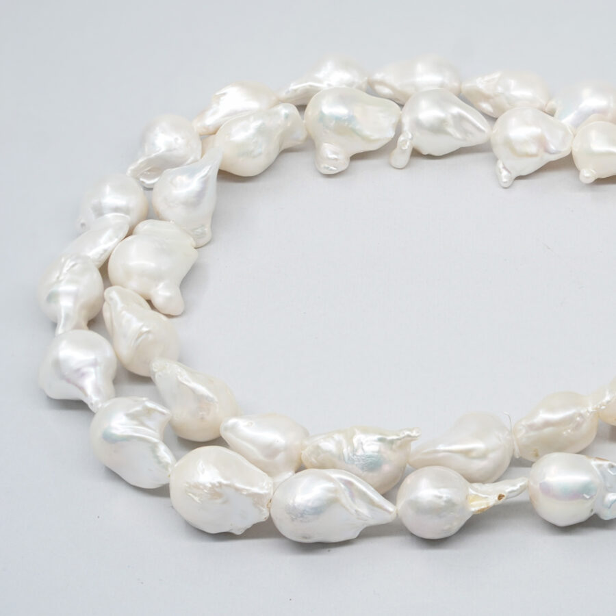 Perle d'Acqua Dolce fili barocco con nucleo 14-17mm - peso 85/95gr