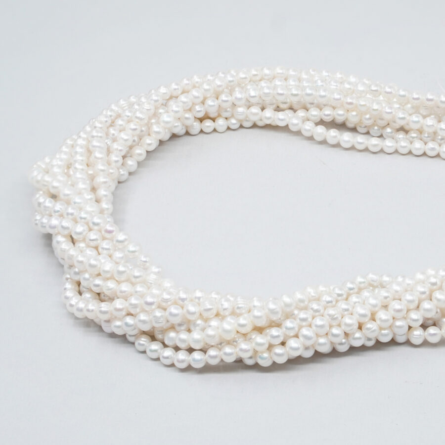 Perle d'Acqua Dolce fili tondi 3½-4mm