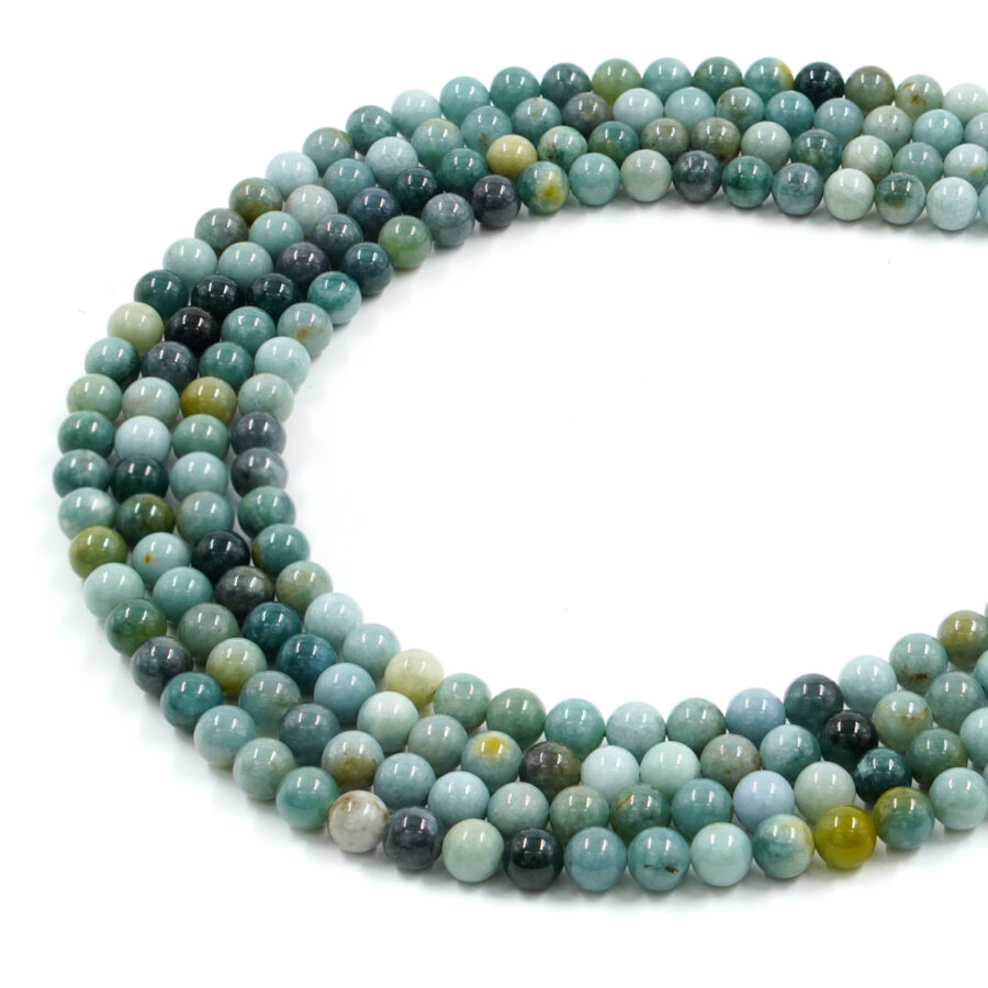 Giada Verde Multicolore fili tondi 6mm a 10mm