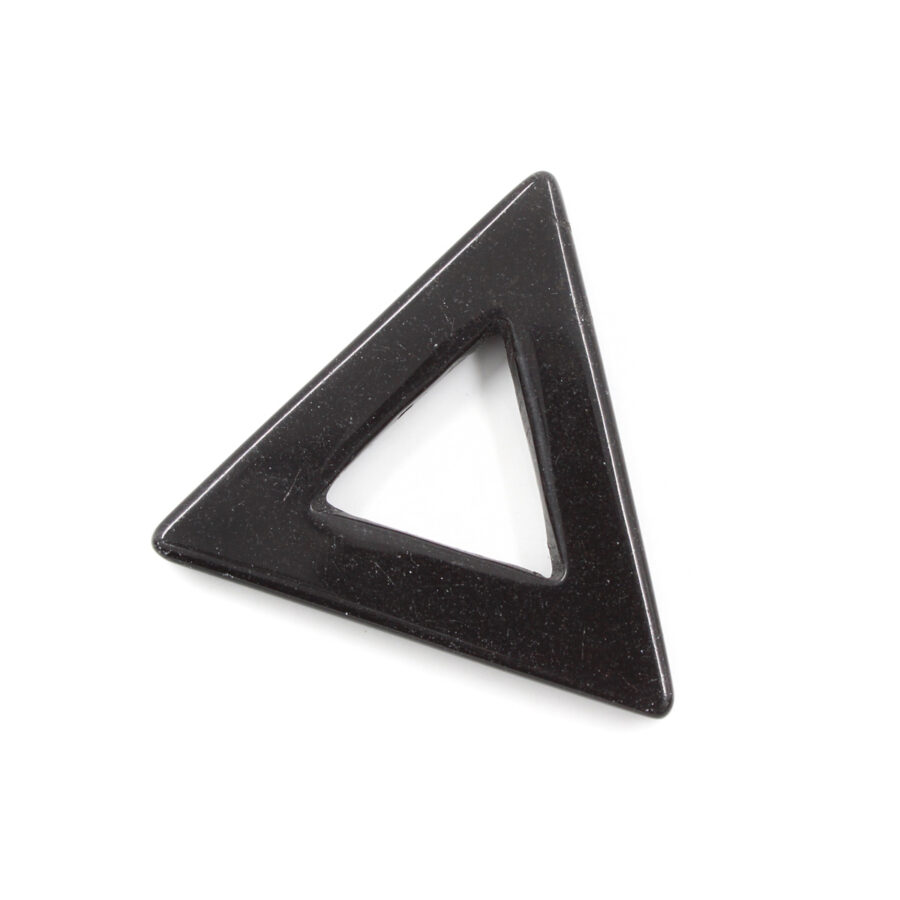 Agata Nera Cornice triangolare 40mm – Foro Passante