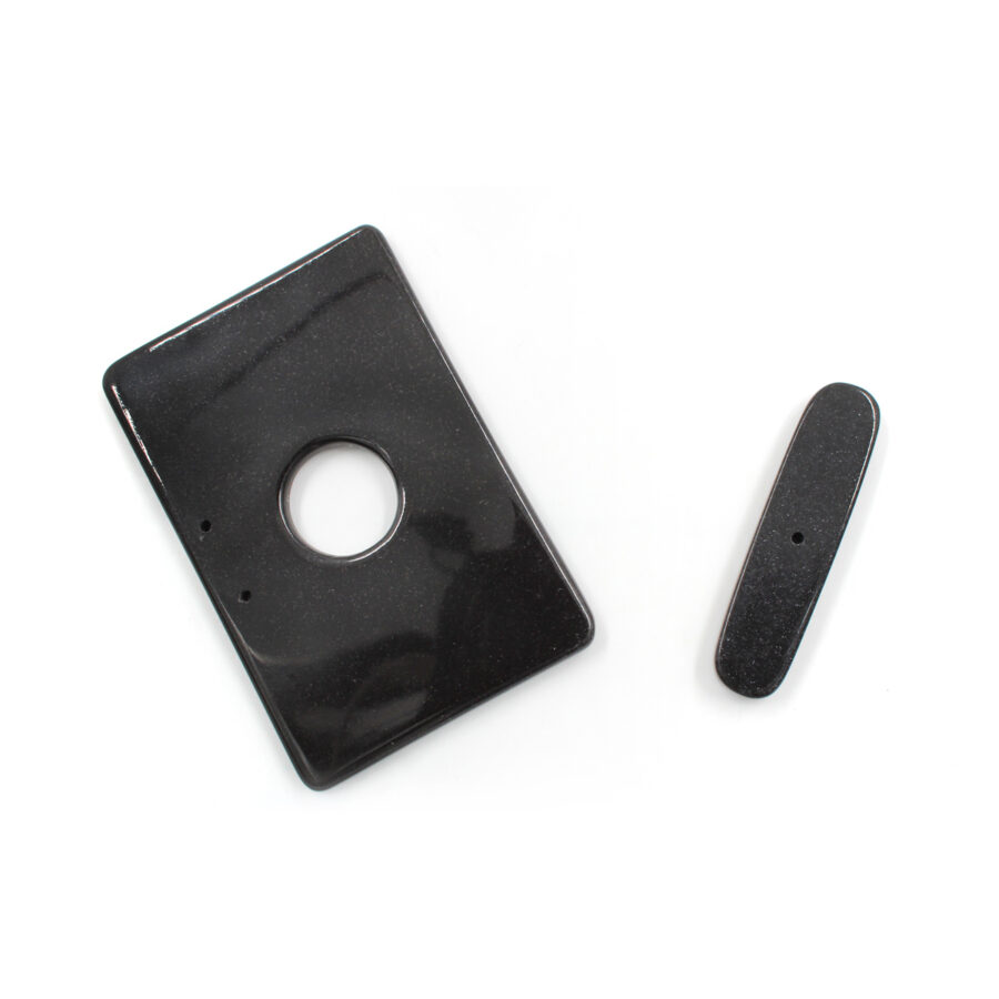 Agata Nera chiusura rettangolare 70x45mm