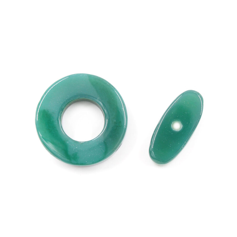 Agata Verde chiusura tonda 22mm