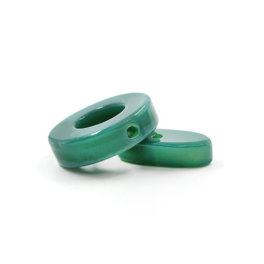 Agata Verde chiusura tonda 22mm - immagine 2
