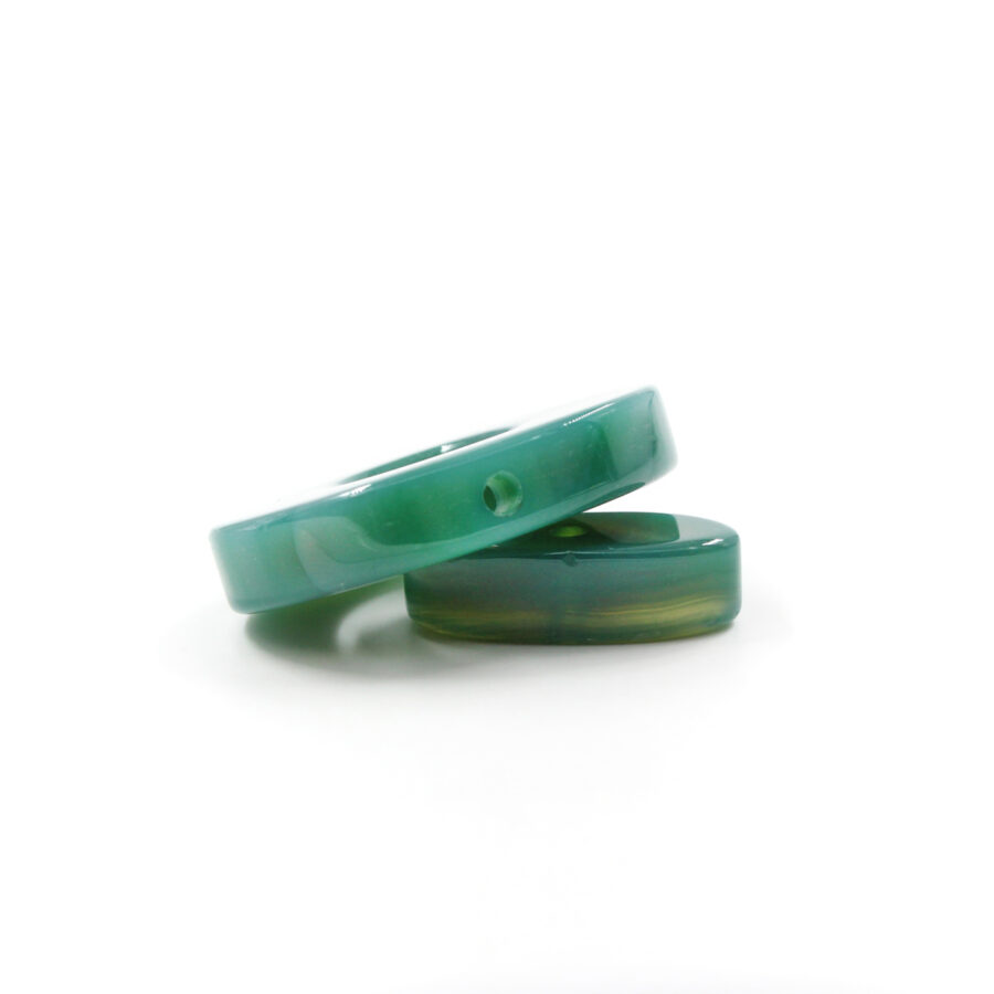 Agata Verde chiusura ovale 22x28mm - immagine 2