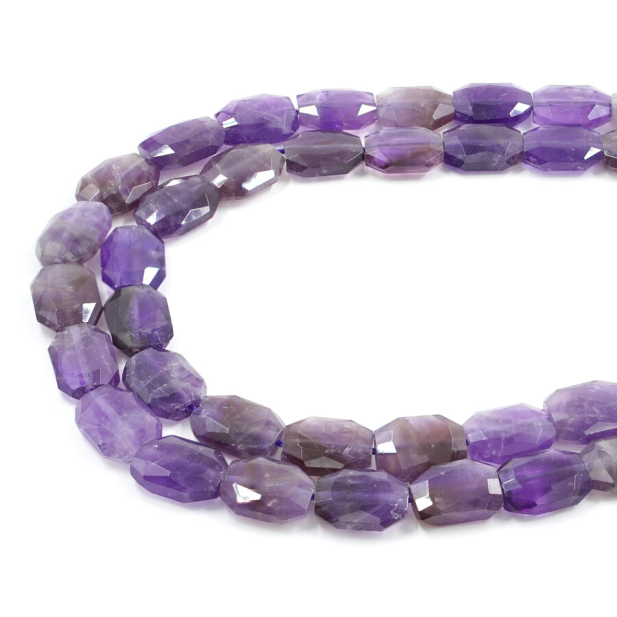 Ametista fili ottagonali sfaccettati 16x12mm