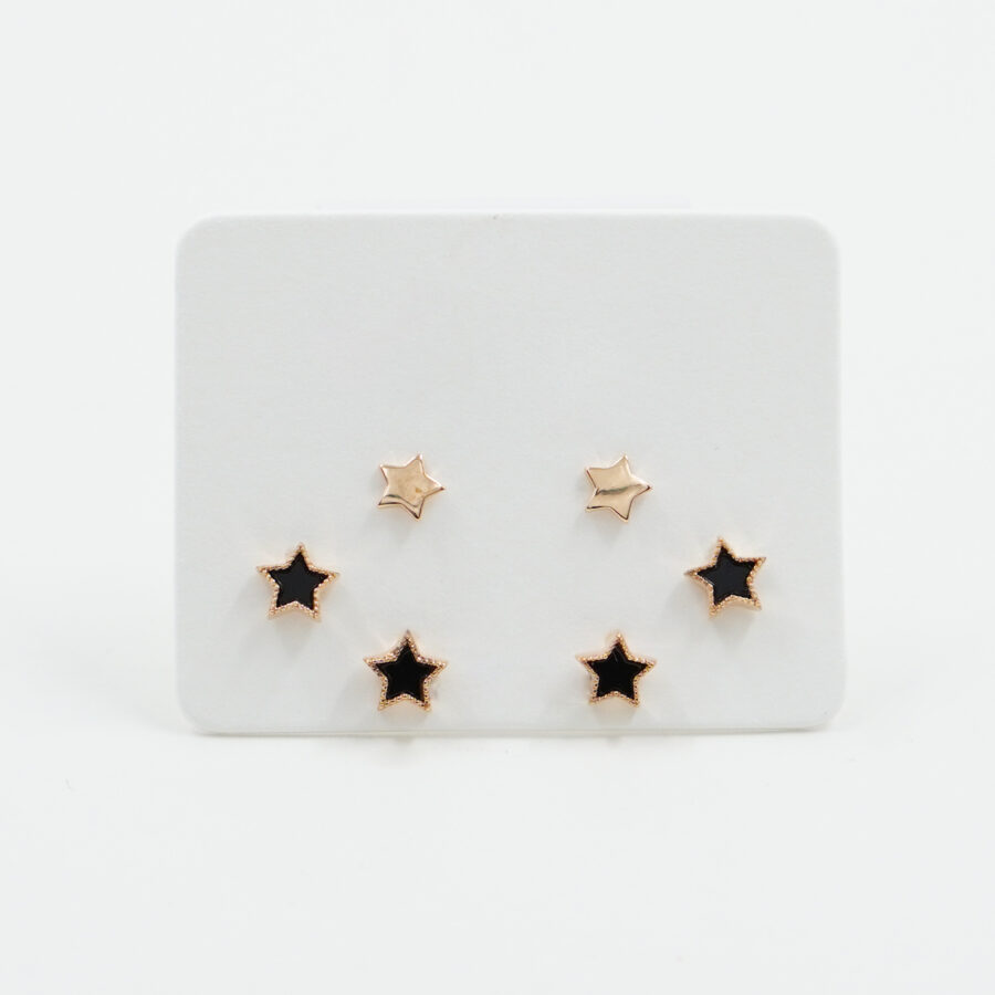 Set di Orecchini in argento stella smaltata – Rosè