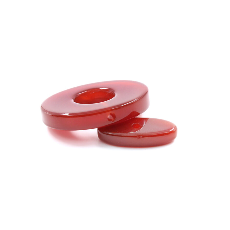 Agata Rossa chiusura ovale 28x22mm - immagine 2