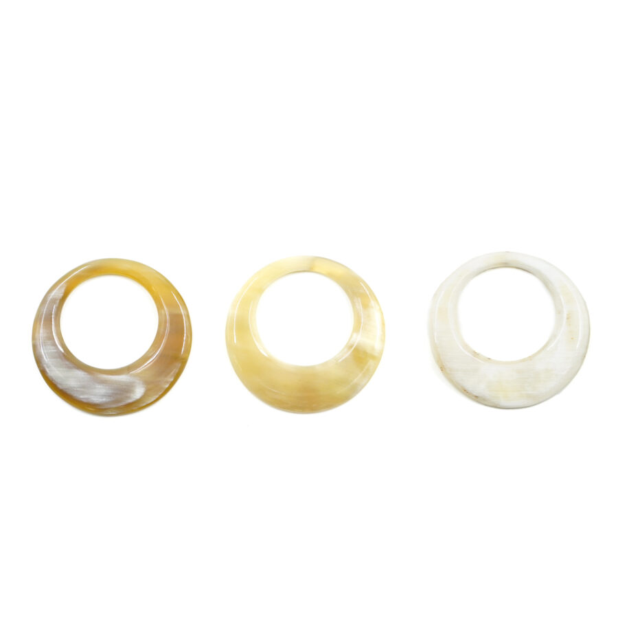 Creola in Corno forma Goccia 50mm – Beige - immagine 2