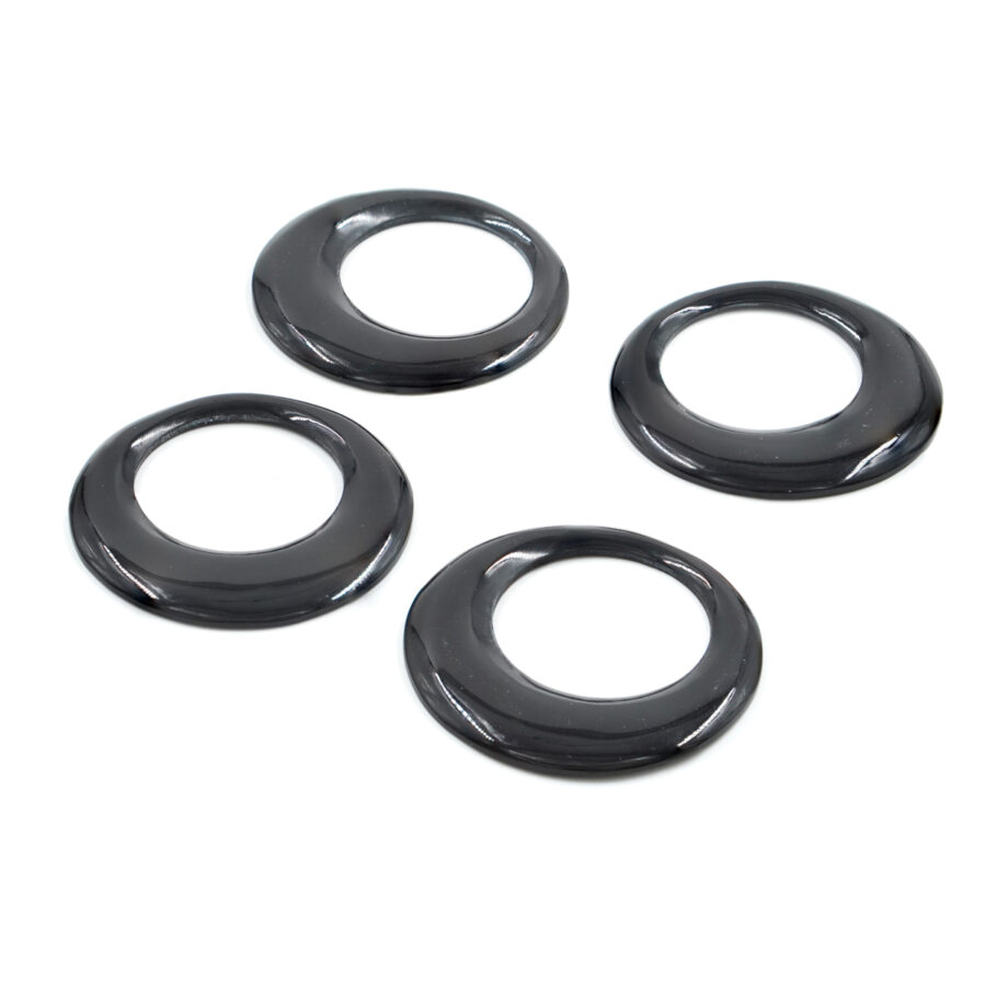 Creola in Corno forma Goccia 50mm – Nero Liscio - immagine 2