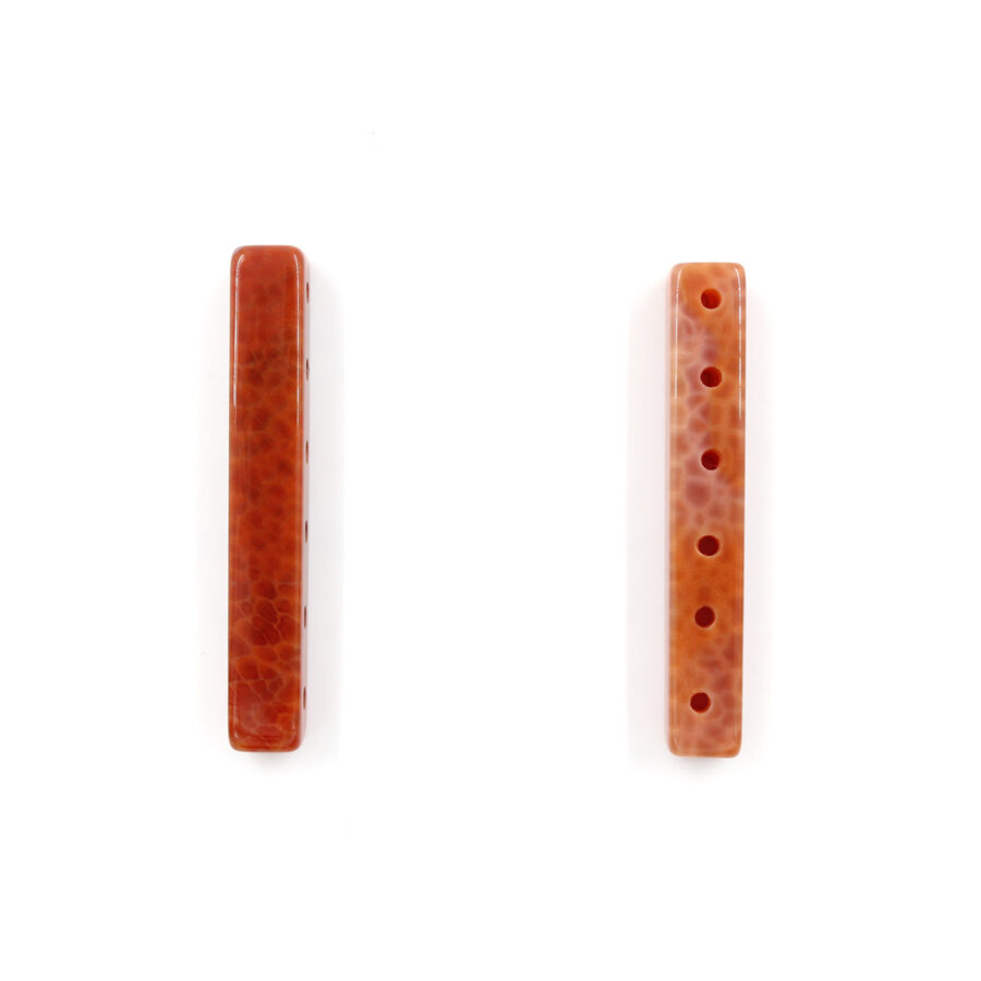 Agata di Fuoco separatore rettangolare 40x6mm