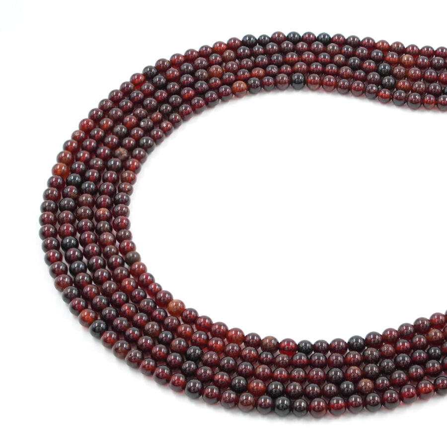 Granato Arancio fili tondi 4mm a 10mm - immagine 2