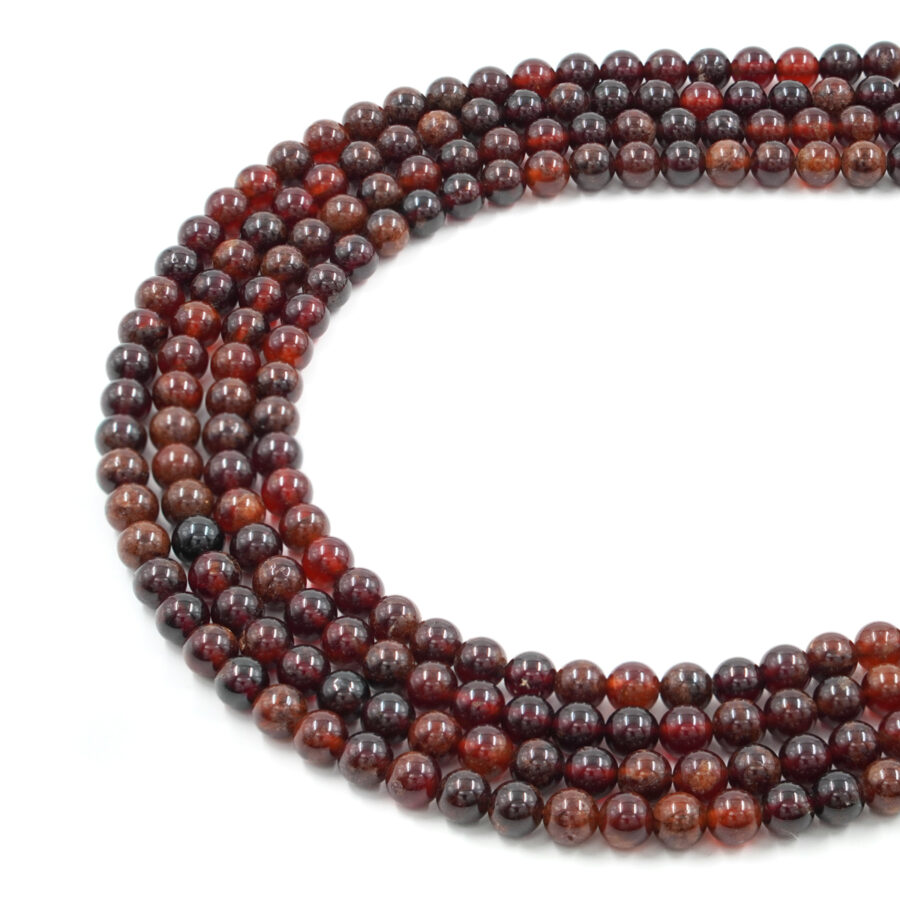 Granato Arancio fili tondi 4mm a 10mm