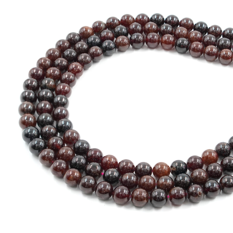 Granato Arancio fili tondi 4mm a 10mm - immagine 3