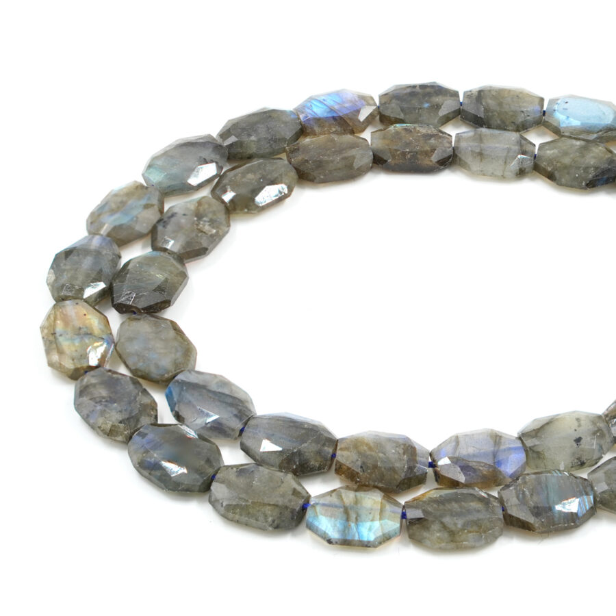 Labradorite fili ottagonali sfaccettati 16x12mm