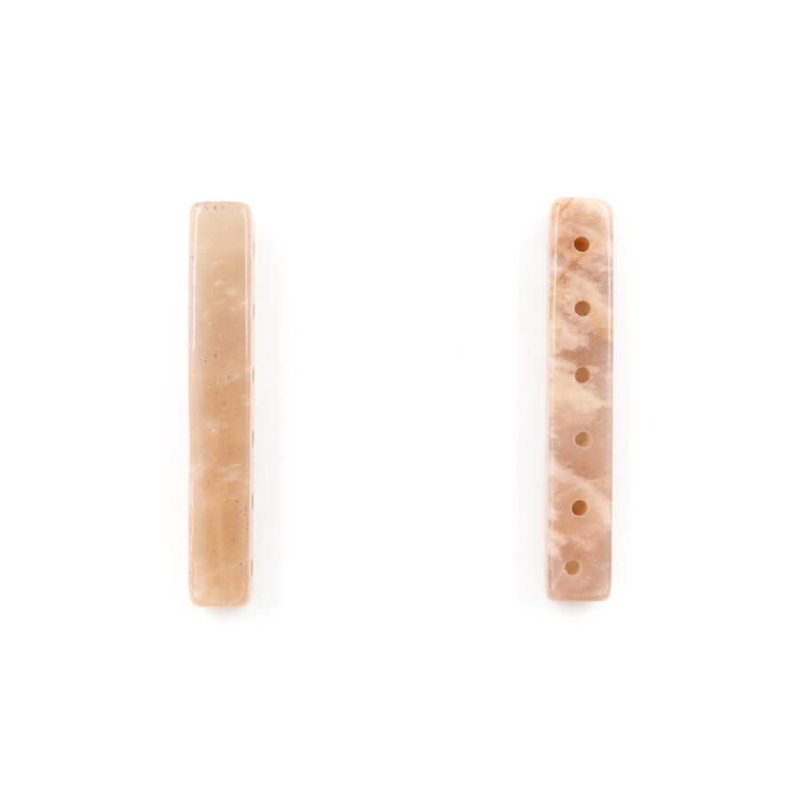 Pietra di Luna Rosa separatore rettangolare 40x6mm