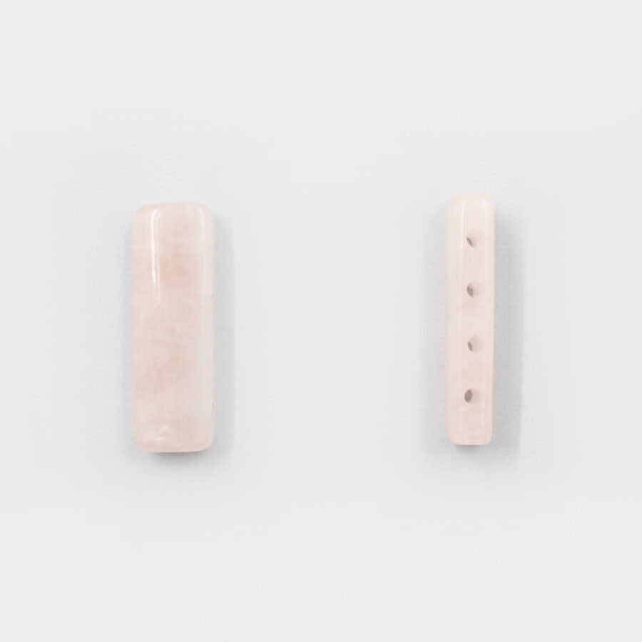 Quarzo Rosa separatore rettangolare 30x10mm