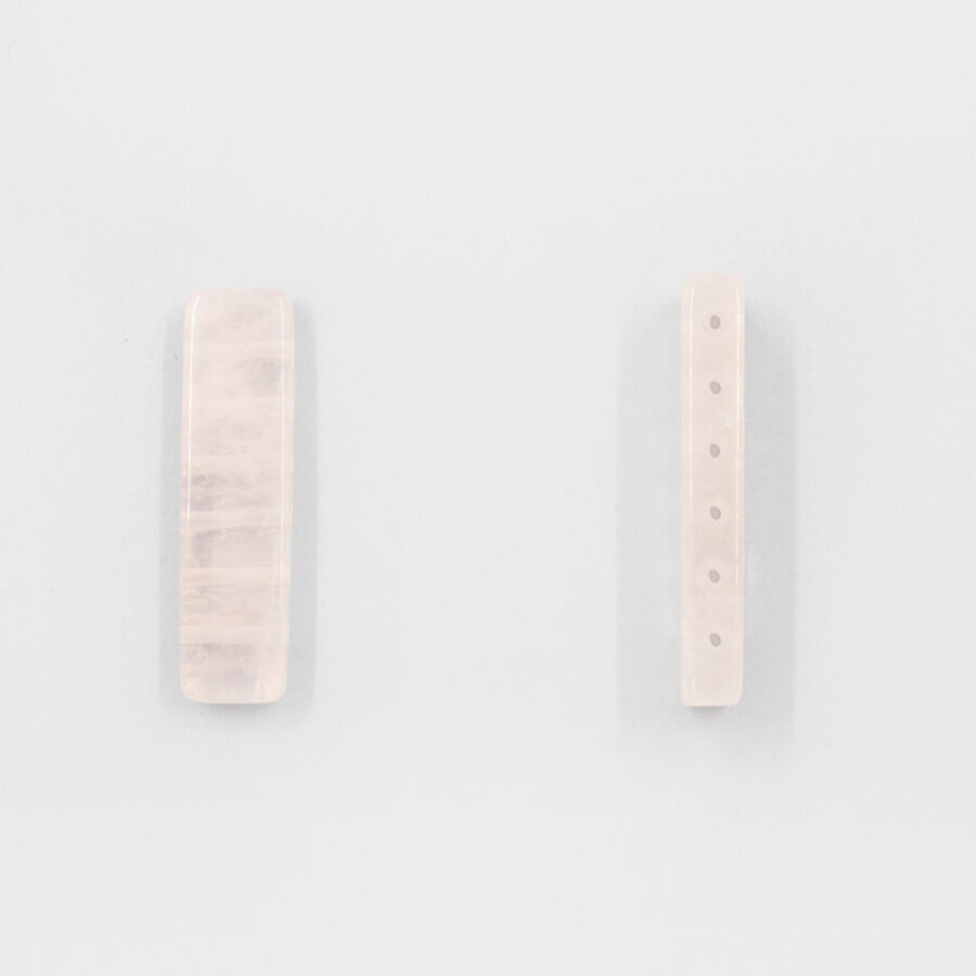 Quarzo Rosa separatore rettangolare 40x10mm