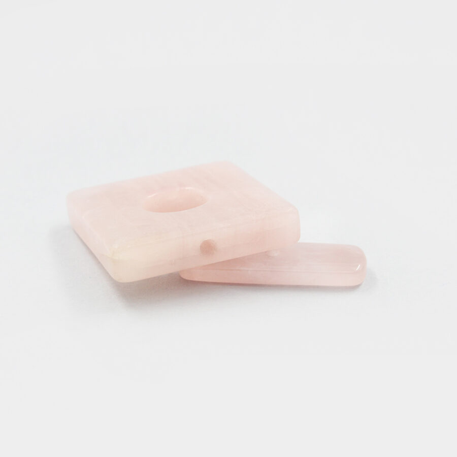 Quarzo Rosa chiusura quadrata 30mm - immagine 2