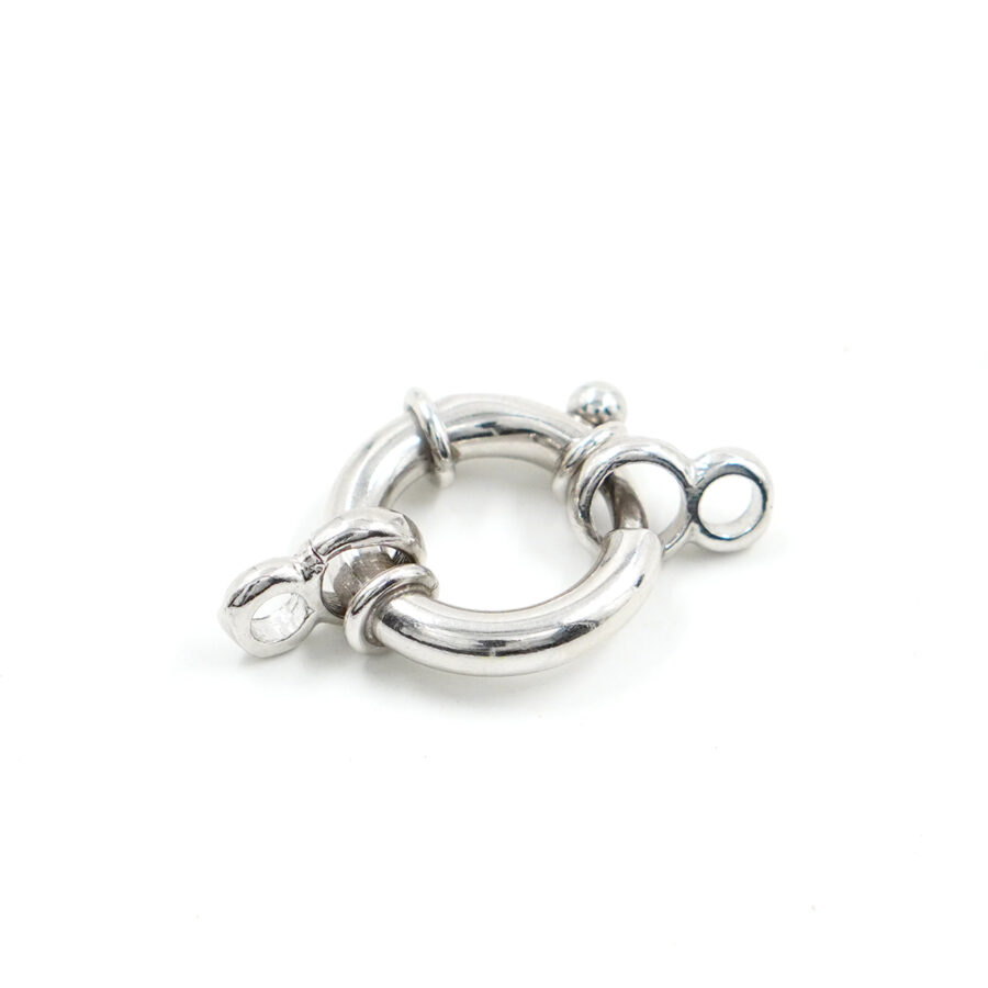 Argento 925 chiusura 16mm con ottino - Rodiato