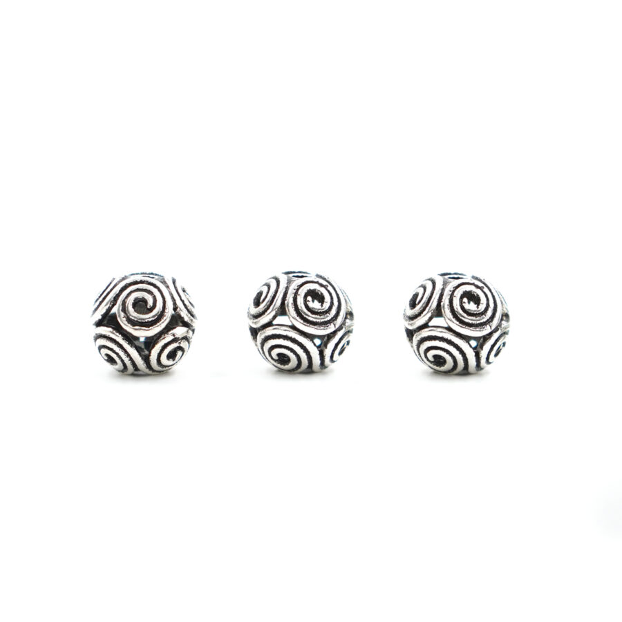 Argento distanziatori sfere 12mm