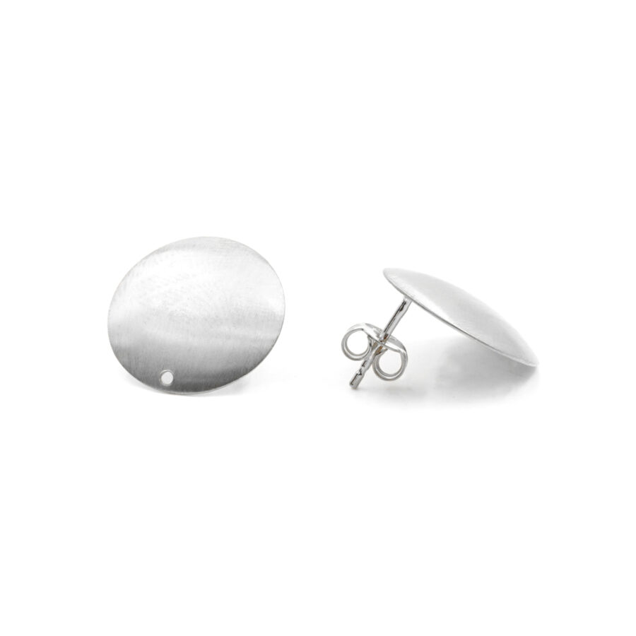 Argento 925 orecchini coppetta 17mm – Rodiato