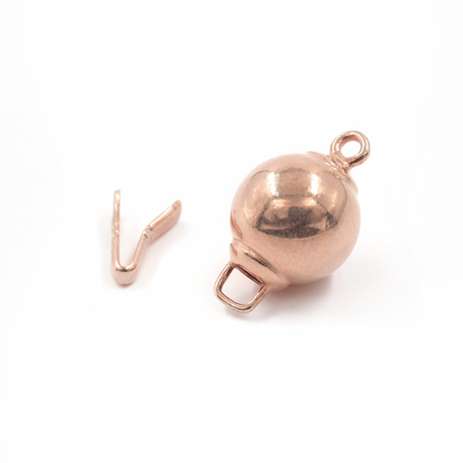 Argento 925 chiusura sfera 8mm – Rosè