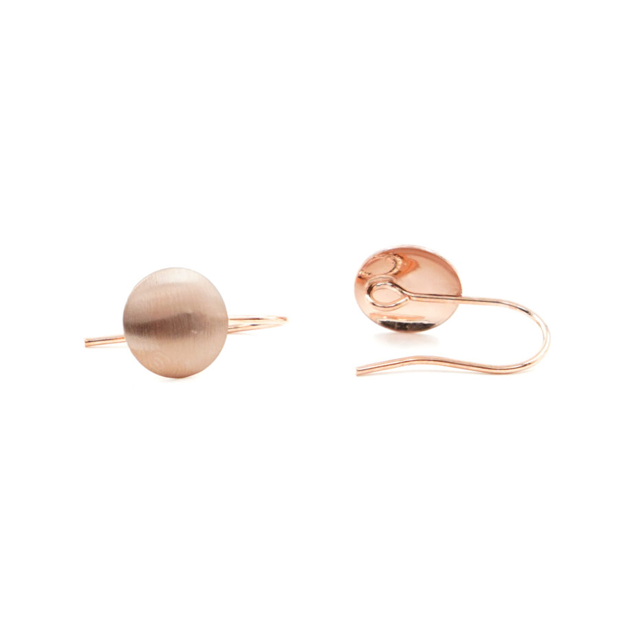 Argento 925‰ orecchini tondo bombato 11mm – Rosè