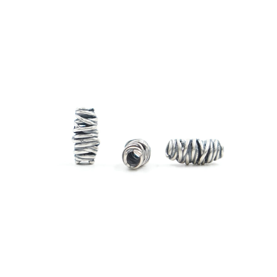 Argento distanziatore cilindro 5x12mm