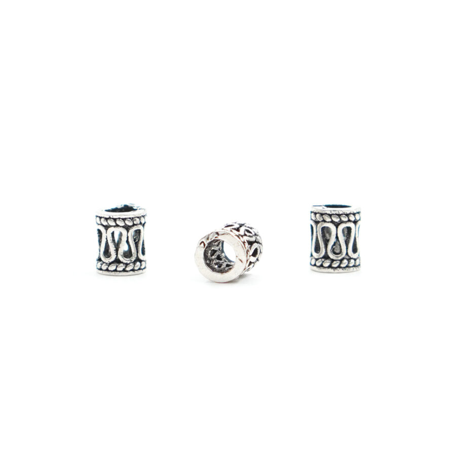 Argento distanziatori barilotti 5x6mm