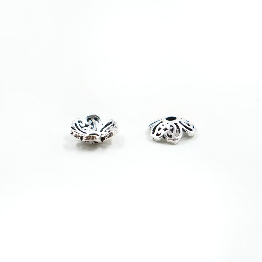 Argento coppiglie fiore 8mm - immagine 2