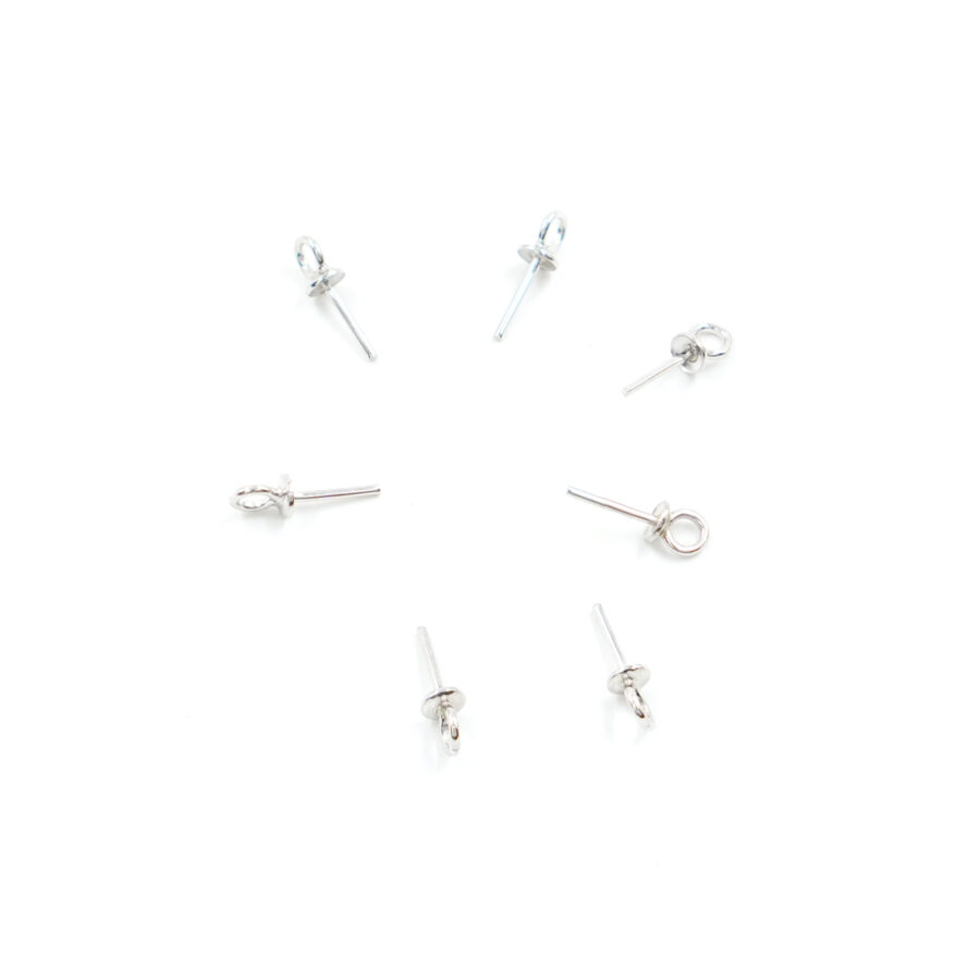Argento contromaglia con coppa 3mm [Buste da 20pz] – Rodiato - immagine 2