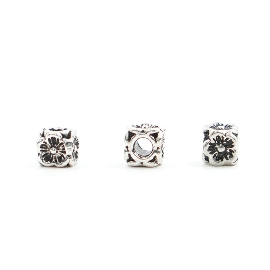 Argento 925‰ distanziatori dadi 4x4mm